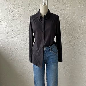Theory Sorena slub button down shirt